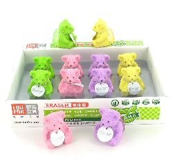 GOMA DE BORRAR OSO CON SACAPUNTAS INTEGRADO (20 uds.)