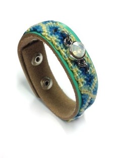 Pulsera de Lujo Estilo Ibiza Verde Menta (1 ud)