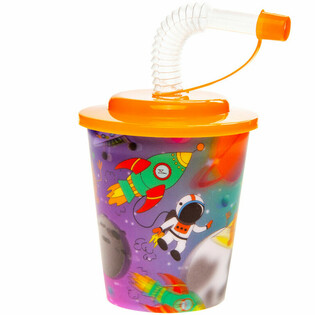 VASO / COPA DE HELADO CON PAJITA - SPACE (12 uds.)