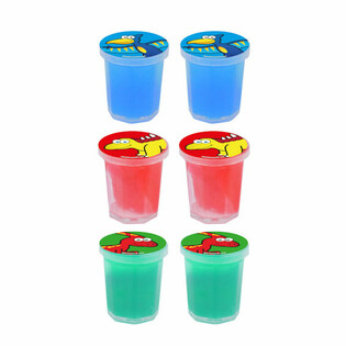 DINOSAURIO - BOTES DE SLIME PEQUE&Ntilde;OS (6 uds.)