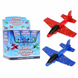 AVIÓN DE ESPUMA 17 CM - EN EXPOSITOR (18 uds.)