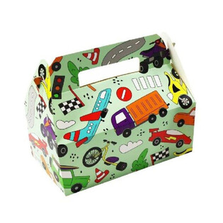 Cajas de Men&uacute; Infantil Veh&iacute;culos - 22,5 x 12 x 9,5 cm (24 uds.)