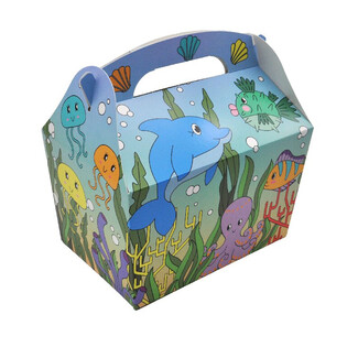 CAJA DE MEN&Uacute; INFANTIL MODELO: ANIMALES MARINOS - Dim. 18.5x12x19 CM (24 ud.)