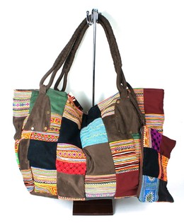 BOLSO PATCHWORK B-FAIR GRANDE MARRÓN (1 ud)